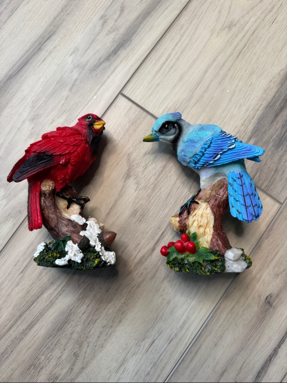 Vintage collectible bird figurines.